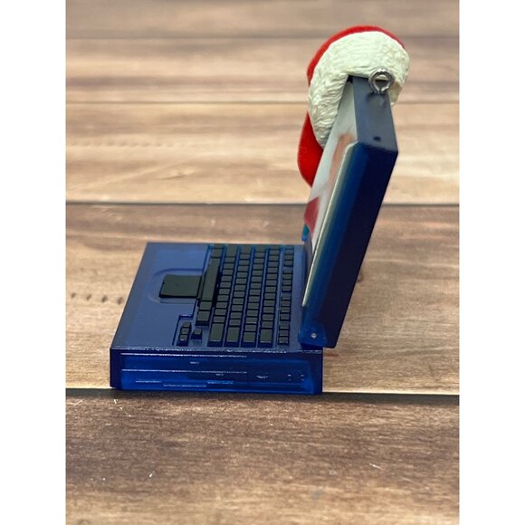 2001 HALLMARK KEEPSAKE ORNAMENT QX8972 LAPTOP SANTA - Picture 6 of 9